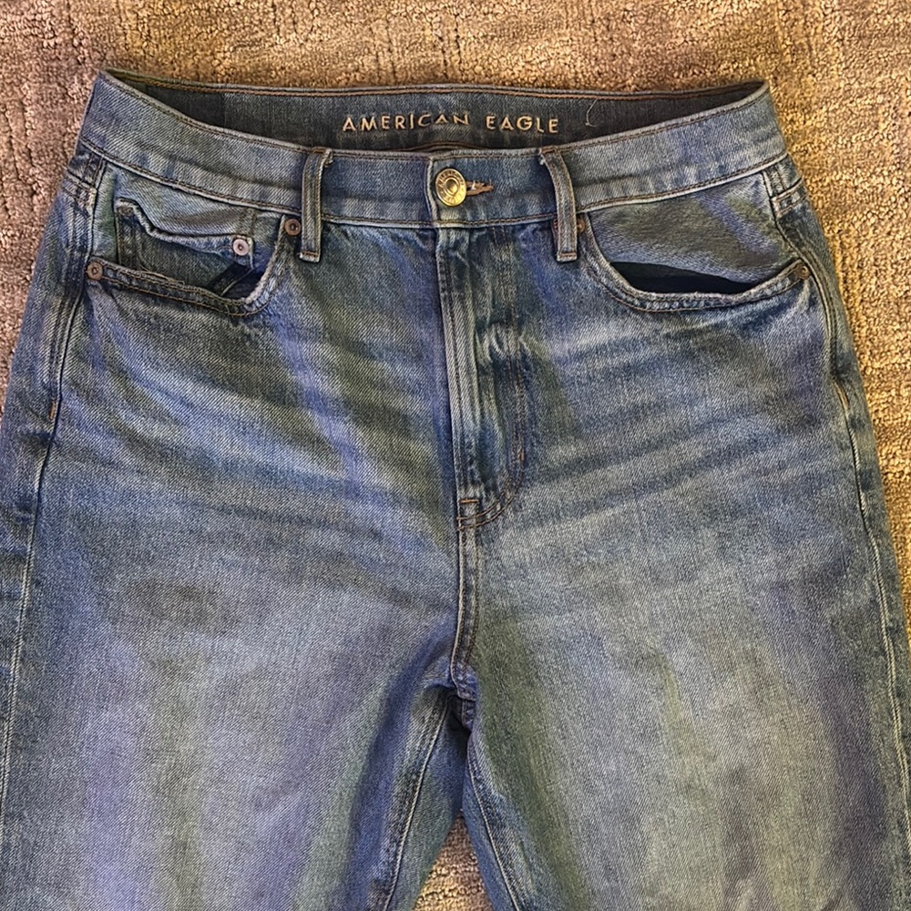 AE Outfitters Highest Rise 90s Flare Blue Jeans
